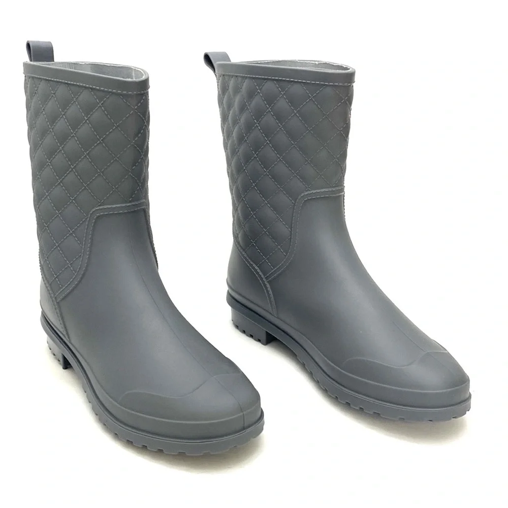 Petrass Women's Grey Waterproof Rain/Gardening Boots